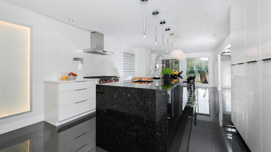 Modern kitchen with a European inspired style and design